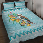 Australia Kookaburra and Eucalyptus Quilt Bed Set Christmas Vibe - Aussie Hoodie