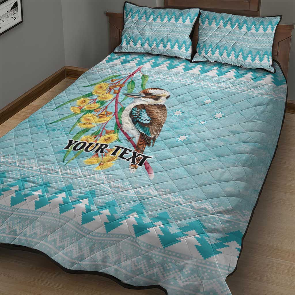Australia Kookaburra and Eucalyptus Quilt Bed Set Christmas Vibe - Aussie Hoodie