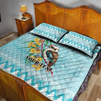 Australia Kookaburra and Eucalyptus Quilt Bed Set Christmas Vibe - Aussie Hoodie