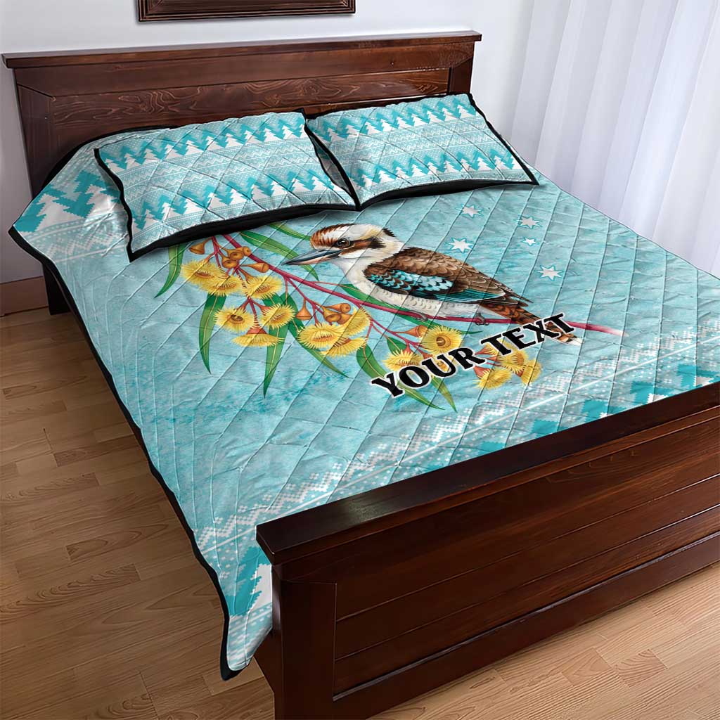 Australia Kookaburra and Eucalyptus Quilt Bed Set Christmas Vibe - Aussie Hoodie