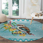 Australia Kookaburra and Eucalyptus Round Carpet Christmas Vibe - Aussie Hoodie
