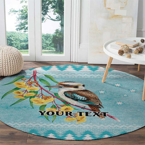 Australia Kookaburra and Eucalyptus Round Carpet Christmas Vibe - Aussie Hoodie