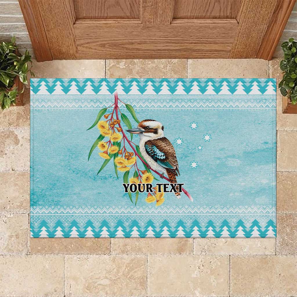Australia Kookaburra and Eucalyptus Rubber Doormat Christmas Vibe - Aussie Hoodie