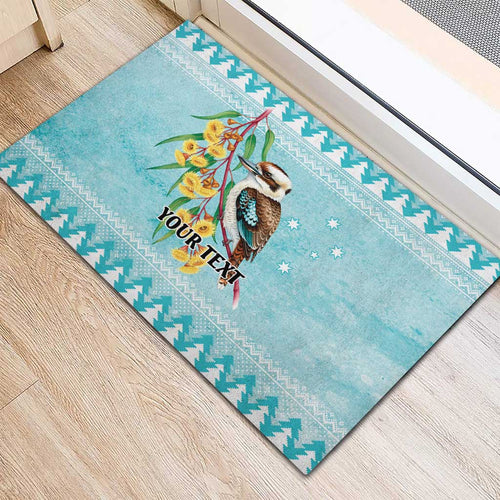 Australia Kookaburra and Eucalyptus Rubber Doormat Christmas Vibe - Aussie Hoodie