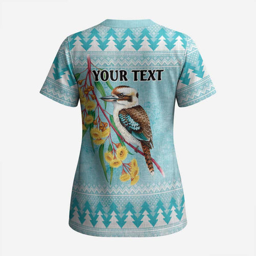 Australia Kookaburra and Eucalyptus Scrub Top Christmas Vibe - Aussie Hoodie