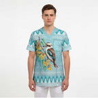 Australia Kookaburra and Eucalyptus Scrub Top Christmas Vibe - Aussie Hoodie