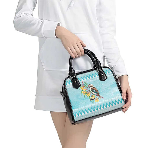 Australia Kookaburra and Eucalyptus Shoulder Handbag Christmas Vibe - Aussie Hoodie
