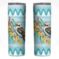 Australia Kookaburra and Eucalyptus Skinny Tumbler Christmas Vibe - Aussie Hoodie