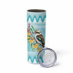 Australia Kookaburra and Eucalyptus Skinny Tumbler Christmas Vibe - Aussie Hoodie