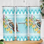 Australia Kookaburra and Eucalyptus Skinny Tumbler Christmas Vibe - Aussie Hoodie