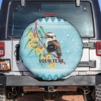 Australia Kookaburra and Eucalyptus Spare Tire Cover Christmas Vibe - Aussie Hoodie