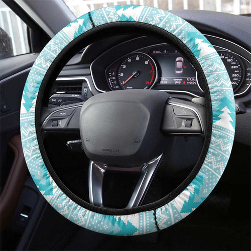 Australia Kookaburra and Eucalyptus Steering Wheel Cover Christmas Vibe - Aussie Hoodie