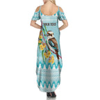 Australia Kookaburra and Eucalyptus Summer Maxi Dress Christmas Vibe - Aussie Hoodie