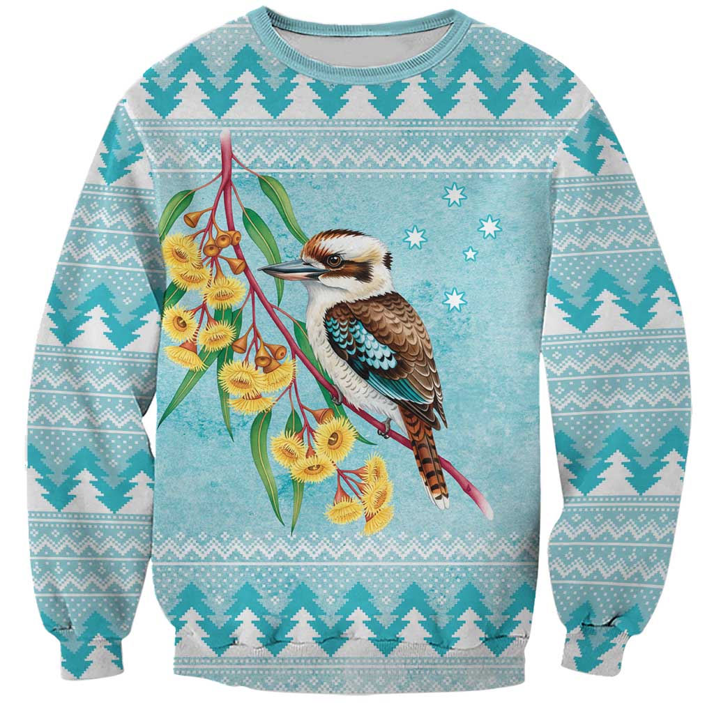 Australia Kookaburra and Eucalyptus Sweatshirt Christmas Vibe - Aussie Hoodie