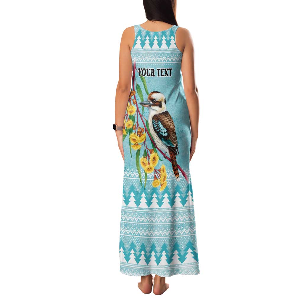 Australia Kookaburra and Eucalyptus Tank Maxi Dress Christmas Vibe - Aussie Hoodie