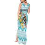 Australia Kookaburra and Eucalyptus Tank Maxi Dress Christmas Vibe - Aussie Hoodie
