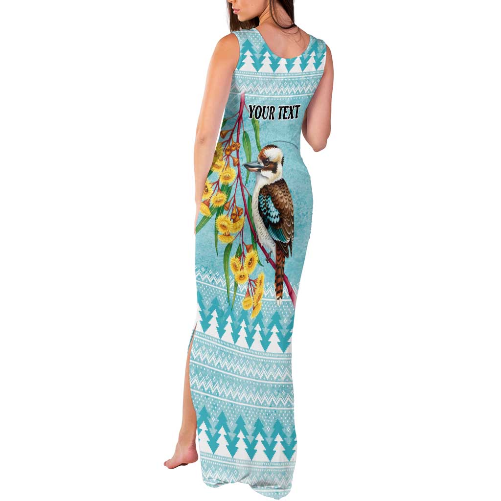 Australia Kookaburra and Eucalyptus Tank Maxi Dress Christmas Vibe - Aussie Hoodie