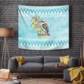 Australia Kookaburra and Eucalyptus Tapestry Christmas Vibe - Aussie Hoodie