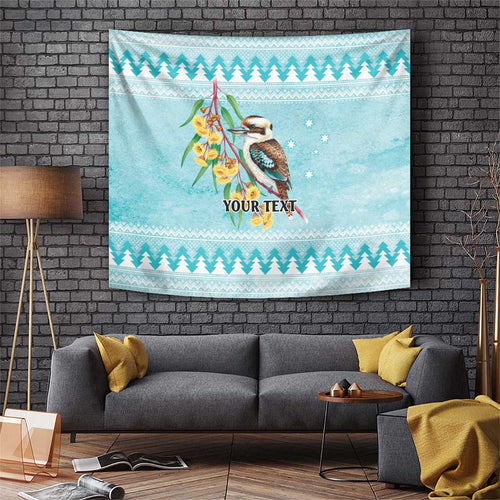 Australia Kookaburra and Eucalyptus Tapestry Christmas Vibe - Aussie Hoodie