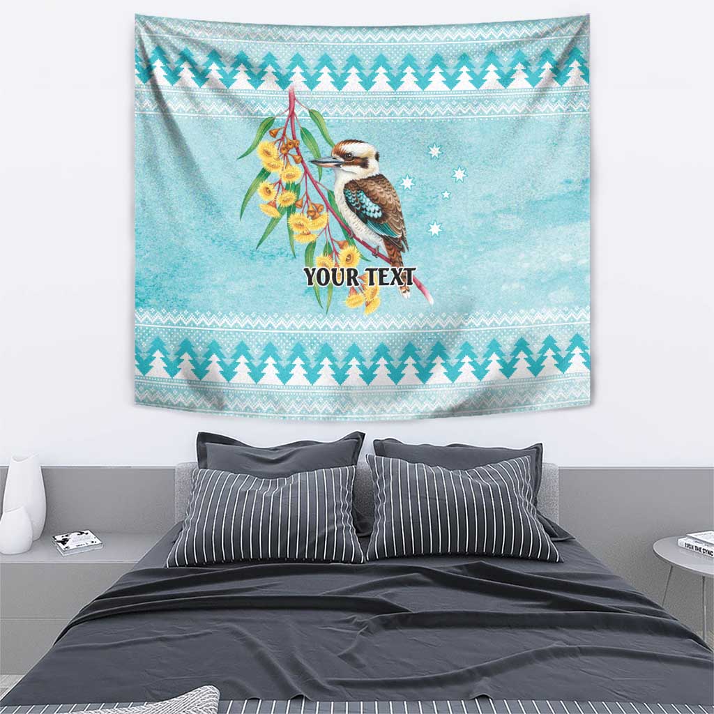 Australia Kookaburra and Eucalyptus Tapestry Christmas Vibe - Aussie Hoodie
