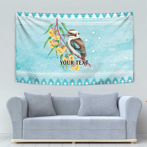 Australia Kookaburra and Eucalyptus Tapestry Christmas Vibe - Aussie Hoodie