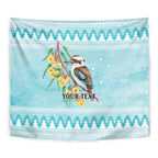 Australia Kookaburra and Eucalyptus Tapestry Christmas Vibe - Aussie Hoodie