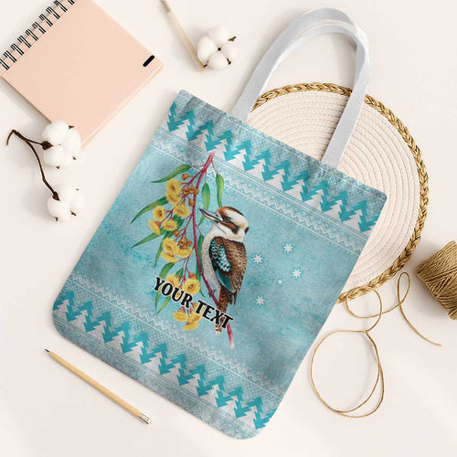 Australia Kookaburra and Eucalyptus Tote Bag Christmas Vibe - Aussie Hoodie