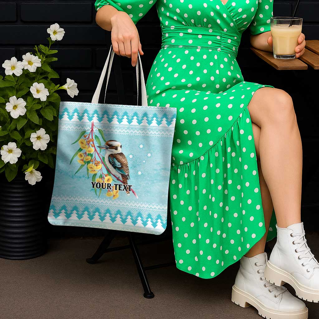 Australia Kookaburra and Eucalyptus Tote Bag Christmas Vibe - Aussie Hoodie