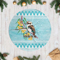 Australia Kookaburra and Eucalyptus Tree Skirt Christmas Vibe - Aussie Hoodie