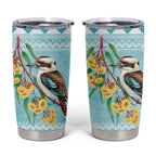 Australia Kookaburra and Eucalyptus Tumbler Cup Christmas Vibe - Aussie Hoodie