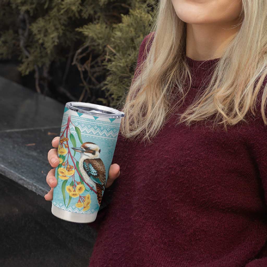 Australia Kookaburra and Eucalyptus Tumbler Cup Christmas Vibe - Aussie Hoodie