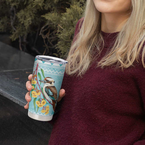Australia Kookaburra and Eucalyptus Tumbler Cup Christmas Vibe - Aussie Hoodie