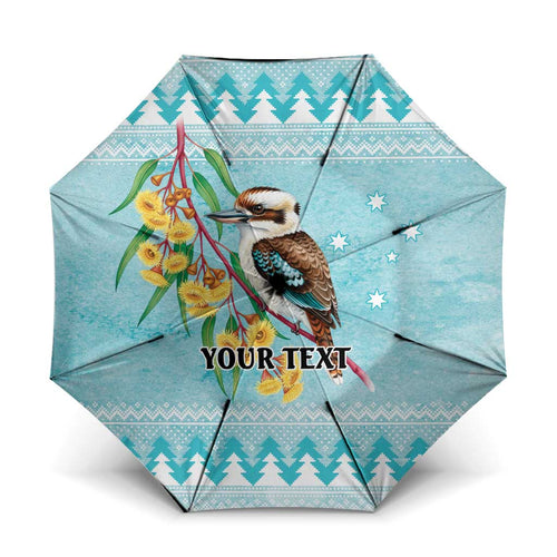 Australia Kookaburra and Eucalyptus Umbrella Christmas Vibe - Aussie Hoodie
