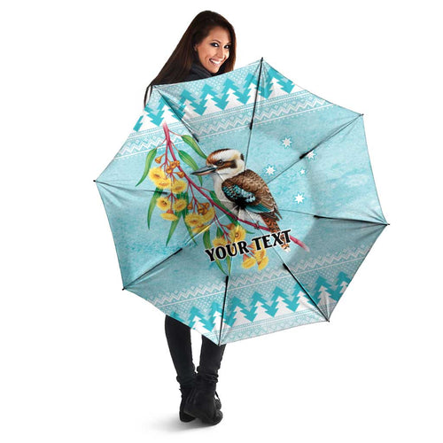 Australia Kookaburra and Eucalyptus Umbrella Christmas Vibe - Aussie Hoodie