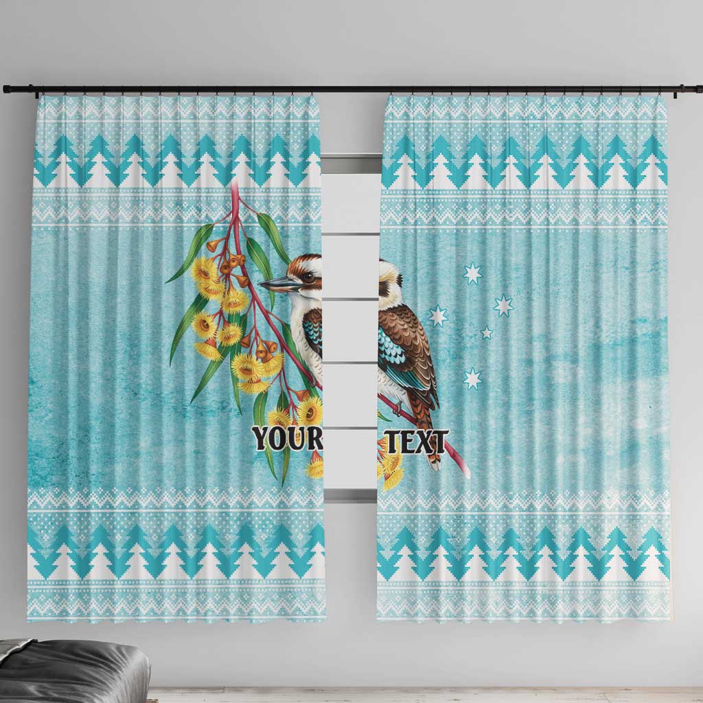 Australia Kookaburra and Eucalyptus Window Curtain Christmas Vibe - Aussie Hoodie