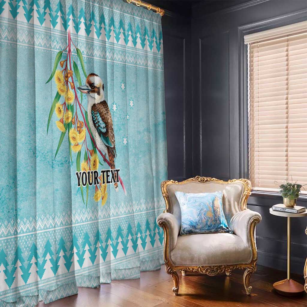 Australia Kookaburra and Eucalyptus Window Curtain Christmas Vibe - Aussie Hoodie