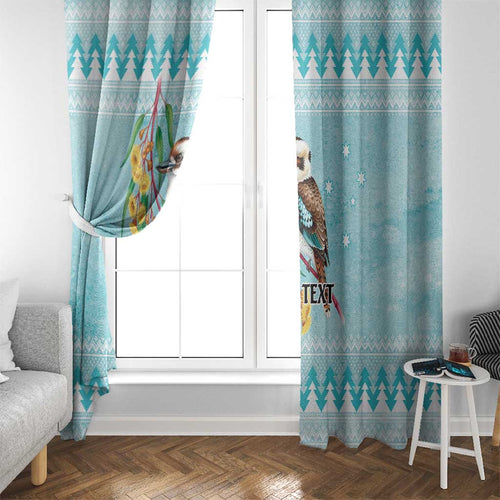 Australia Kookaburra and Eucalyptus Window Curtain Christmas Vibe - Aussie Hoodie