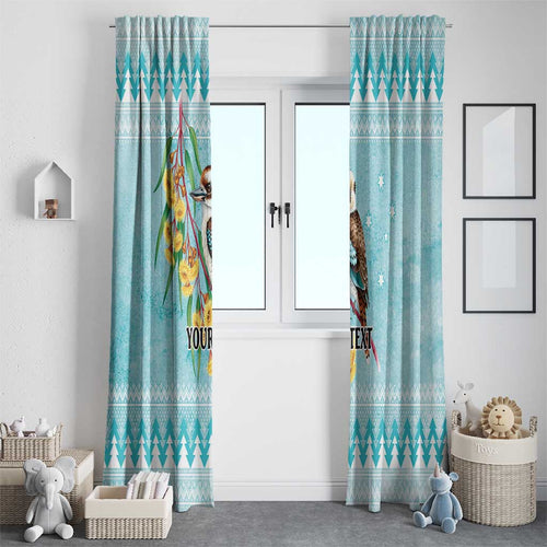 Australia Kookaburra and Eucalyptus Window Curtain Christmas Vibe - Aussie Hoodie