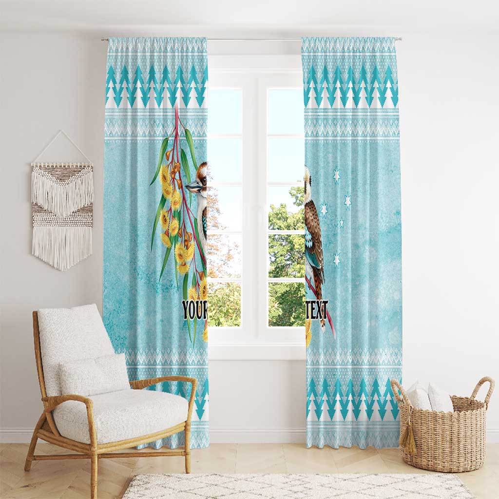 Australia Kookaburra and Eucalyptus Window Curtain Christmas Vibe - Aussie Hoodie