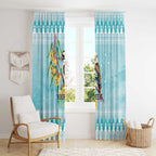 Australia Kookaburra and Eucalyptus Window Curtain Christmas Vibe - Aussie Hoodie