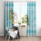 Australia Kookaburra and Eucalyptus Window Curtain Christmas Vibe - Aussie Hoodie