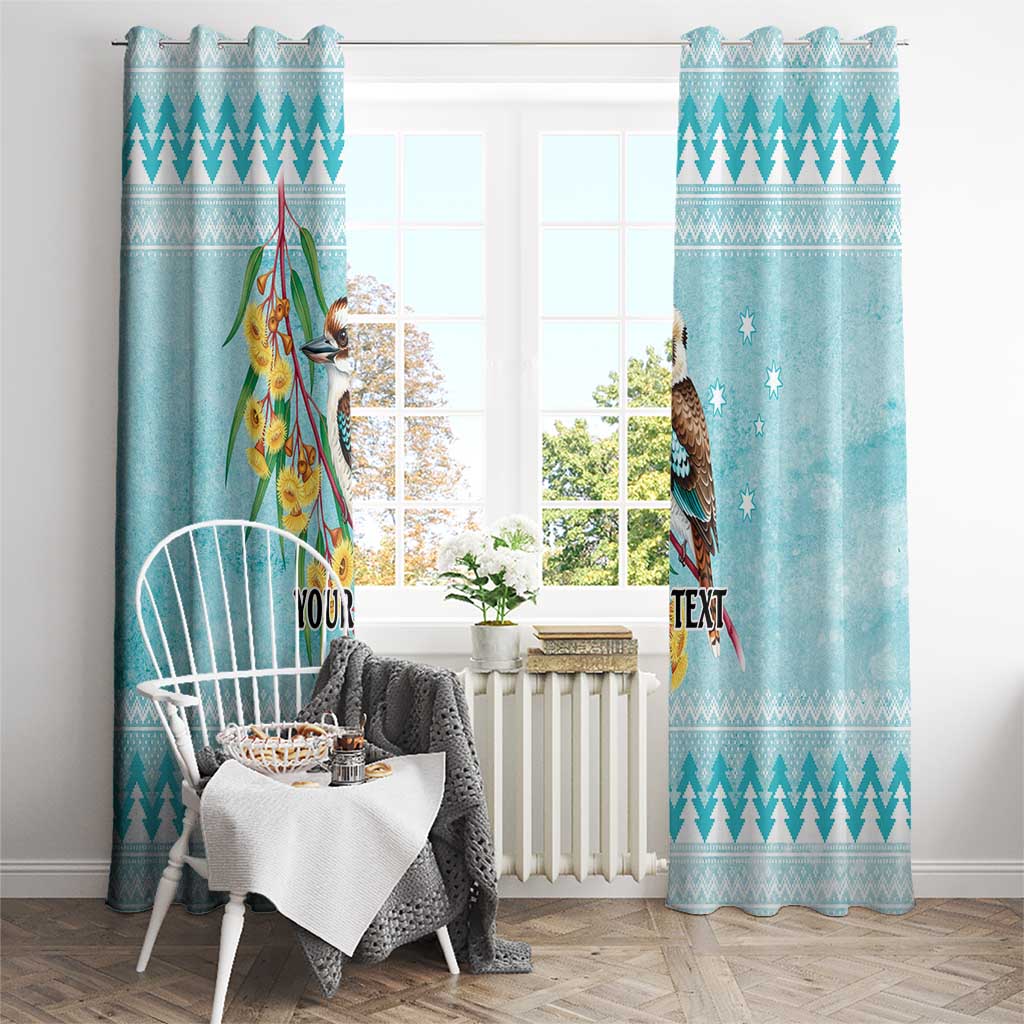 Australia Kookaburra and Eucalyptus Window Curtain Christmas Vibe - Aussie Hoodie
