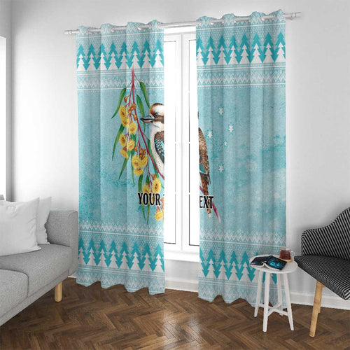 Australia Kookaburra and Eucalyptus Window Curtain Christmas Vibe - Aussie Hoodie