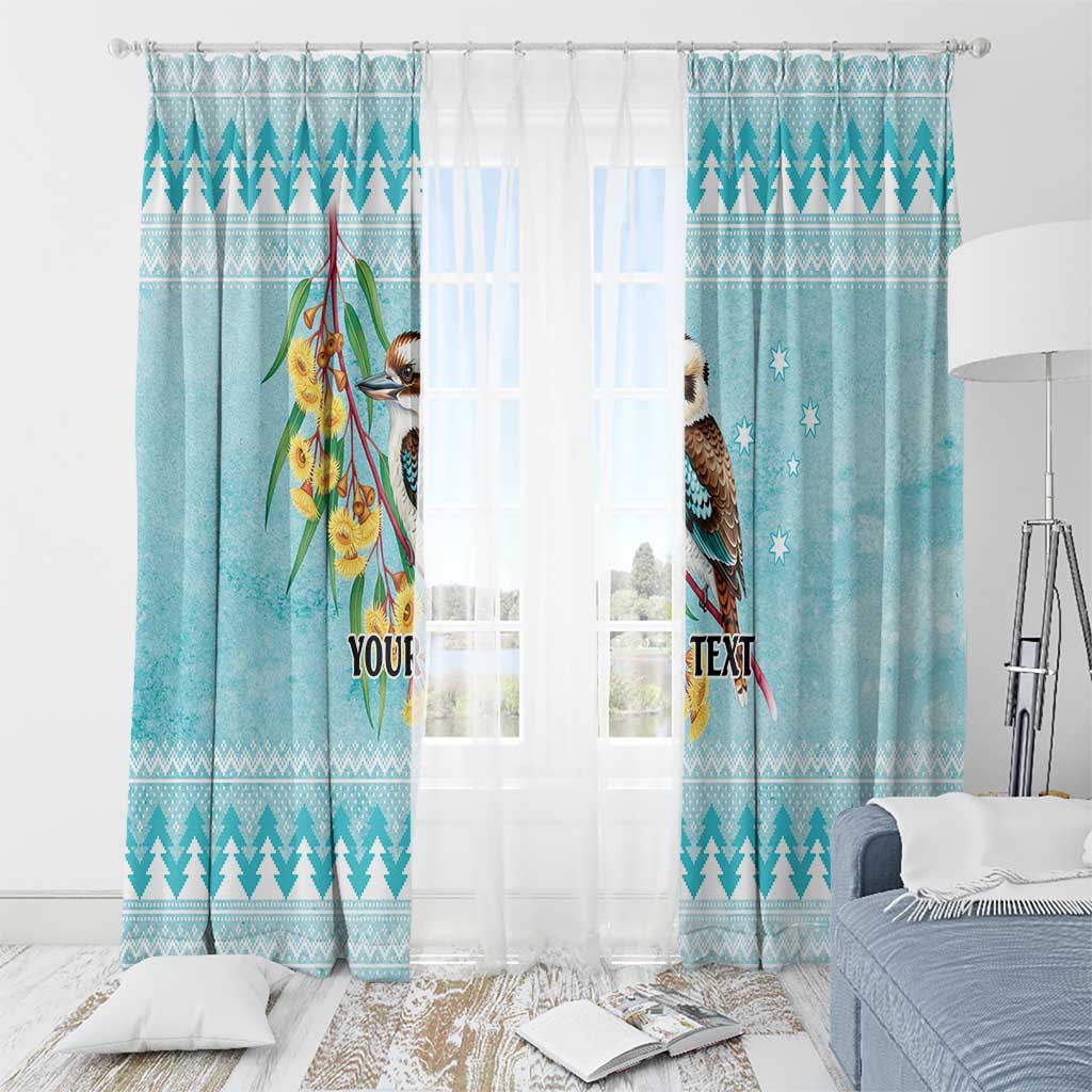 Australia Kookaburra and Eucalyptus Window Curtain Christmas Vibe - Aussie Hoodie