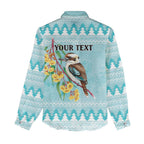 Australia Kookaburra and Eucalyptus Women Casual Shirt Christmas Vibe - Aussie Hoodie