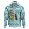 Australia Kookaburra and Eucalyptus Zip Hoodie Christmas Vibe - Aussie Hoodie