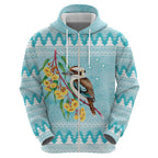 Australia Kookaburra and Eucalyptus Zip Hoodie Christmas Vibe - Aussie Hoodie