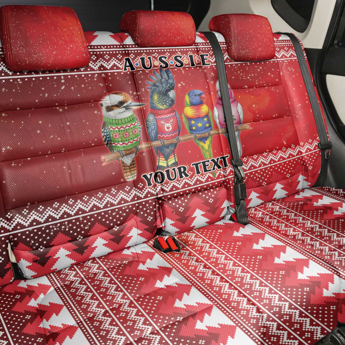 Australian Native Bird Back Car Seat Cover Kookaburra Black Cockatoo Rainbow Lorikeet Galah - Aussie Hoodie