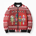 Australian Native Bird Bomber Puffer Jacket Kookaburra Black Cockatoo Rainbow Lorikeet Galah - Aussie Hoodie