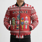 Australian Native Bird Bomber Puffer Jacket Kookaburra Black Cockatoo Rainbow Lorikeet Galah - Aussie Hoodie